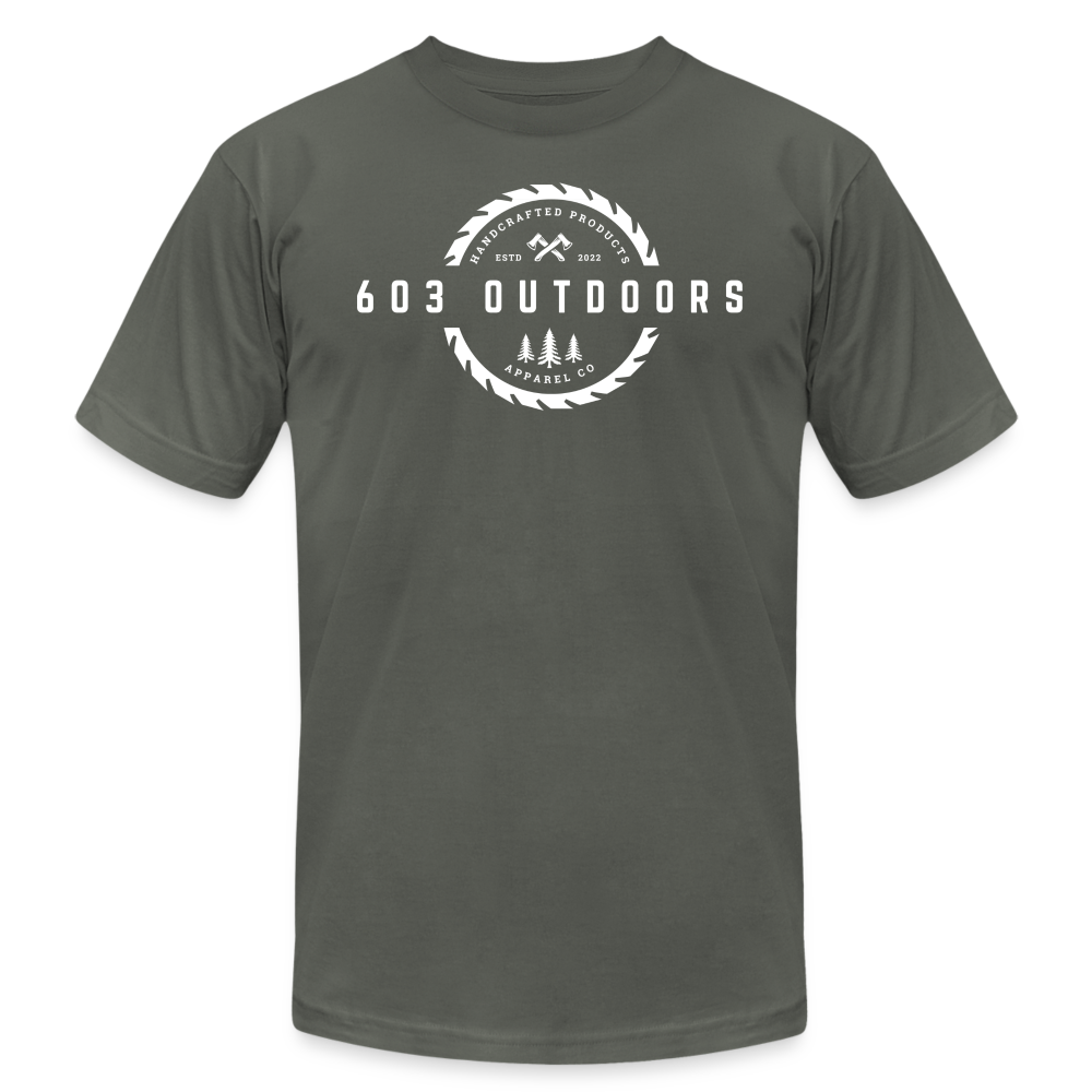 Logger T-Shirt w/ White Logo - asphalt