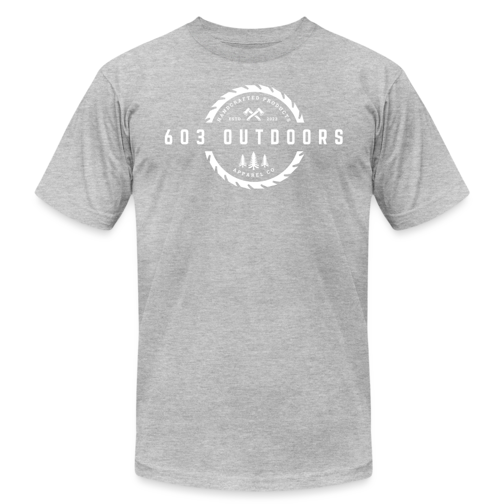 Logger T-Shirt w/ White Logo - heather gray