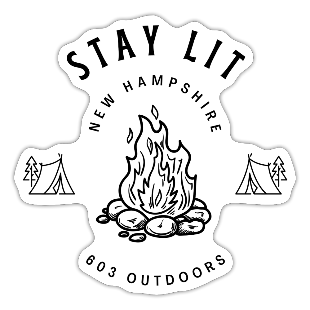 Stay Lit Sticker - white matte