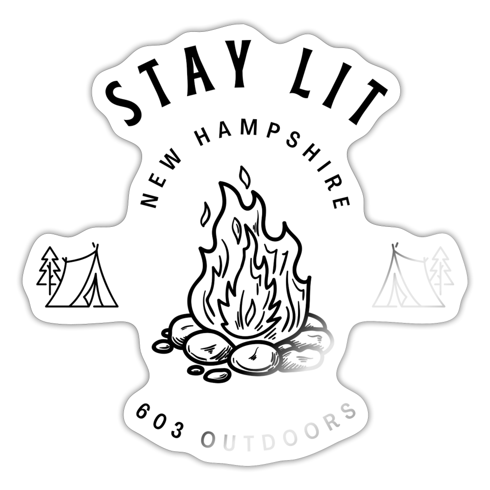 Stay Lit Sticker - white glossy