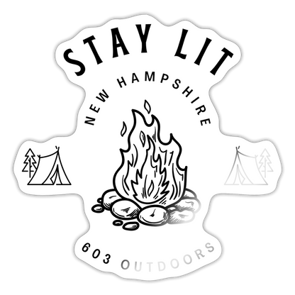 Stay Lit Sticker - white glossy