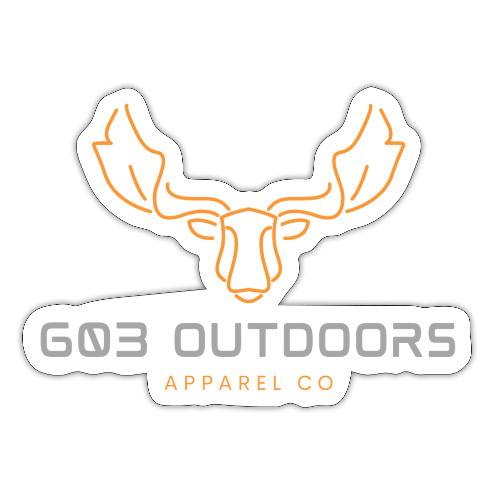 Orange Moose Sticker - white matte