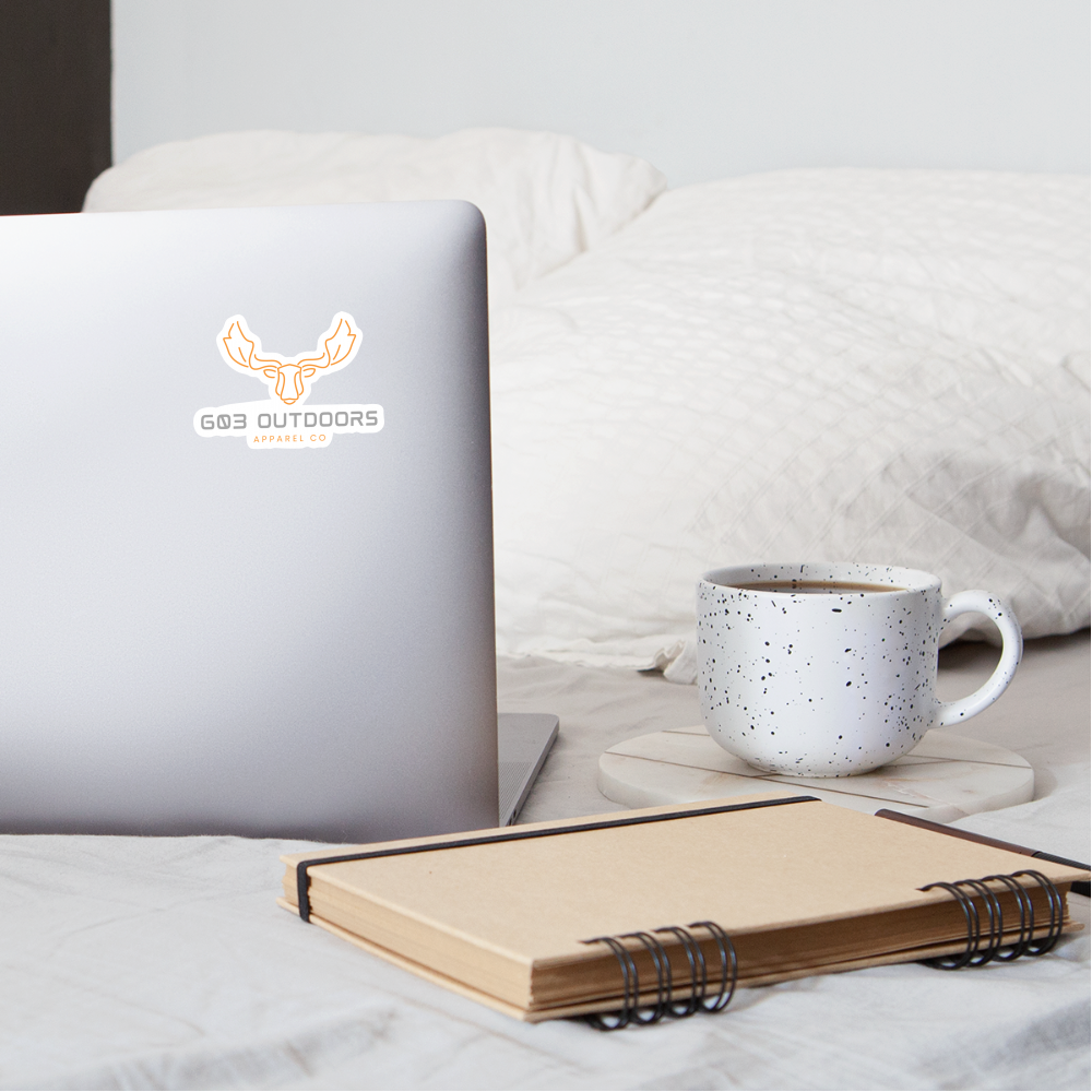 Orange Moose Sticker - white matte