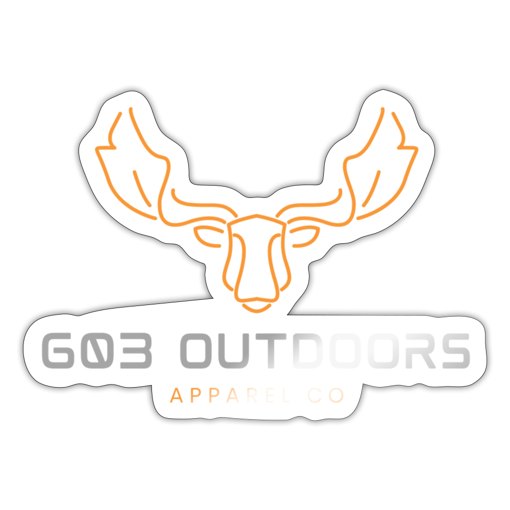 Orange Moose Sticker - white glossy