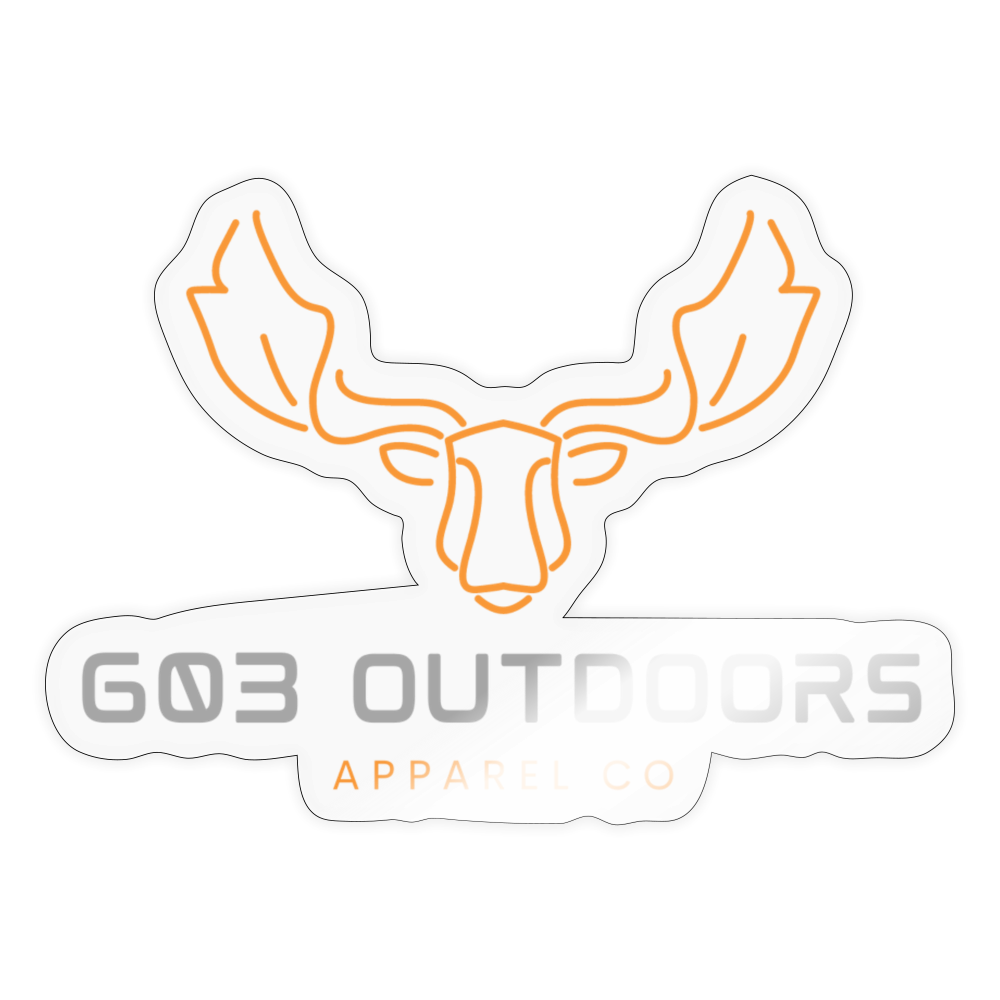 Orange Moose Sticker - transparent glossy