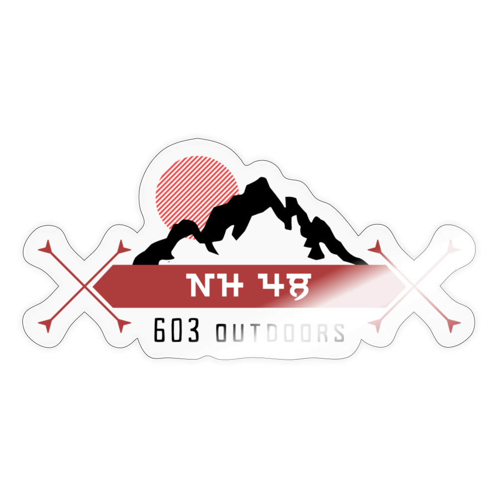 Rising Sun NH 48 Sticker - transparent glossy