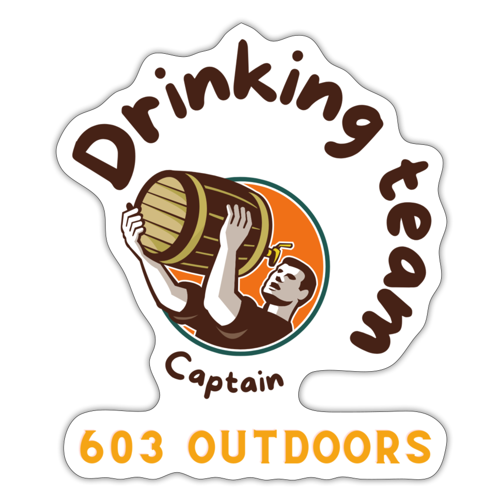 Drinking Team Captain Sticker - white matte