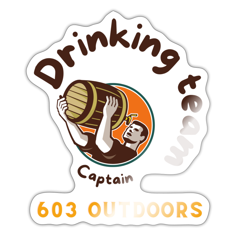 Drinking Team Captain Sticker - white glossy