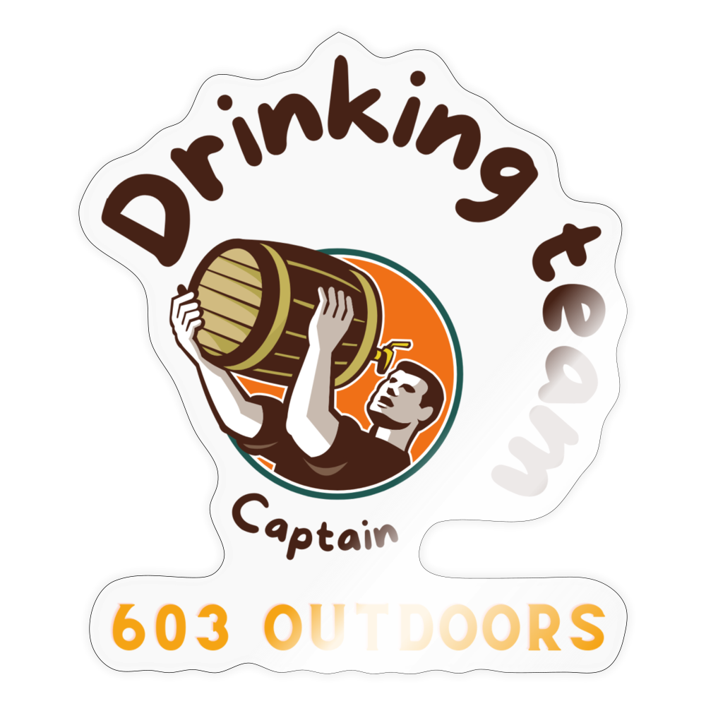 Drinking Team Captain Sticker - transparent glossy