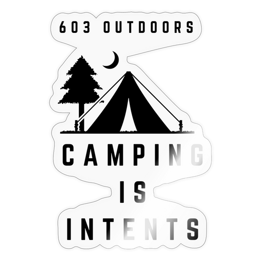 Camping Sticker - transparent glossy
