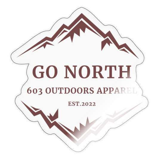 Go North Sticker - transparent glossy