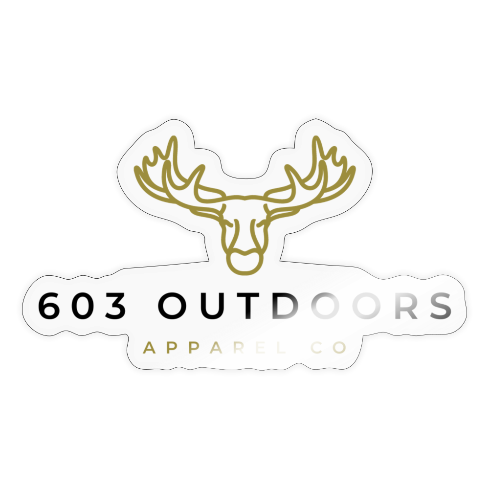 Gold Moose Sticker - transparent glossy