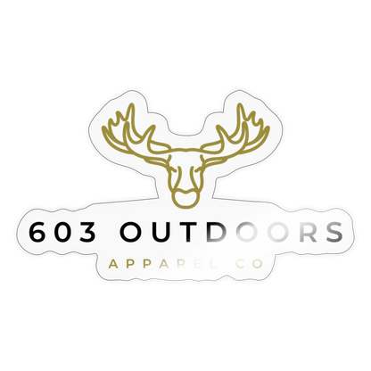 Gold Moose Sticker - transparent glossy