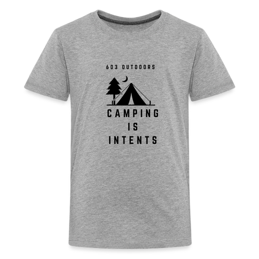 Kids' Camping is Intents T-Shirt - heather gray