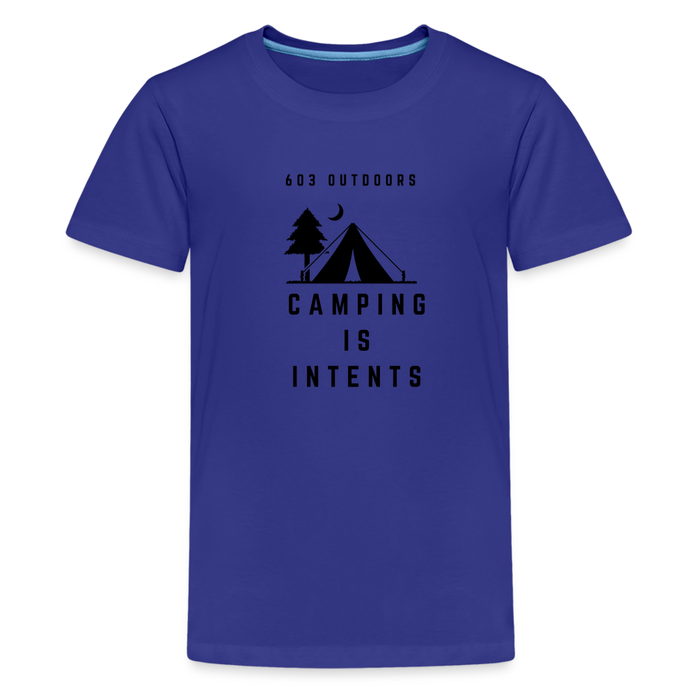 Kids' Camping is Intents T-Shirt - royal blue