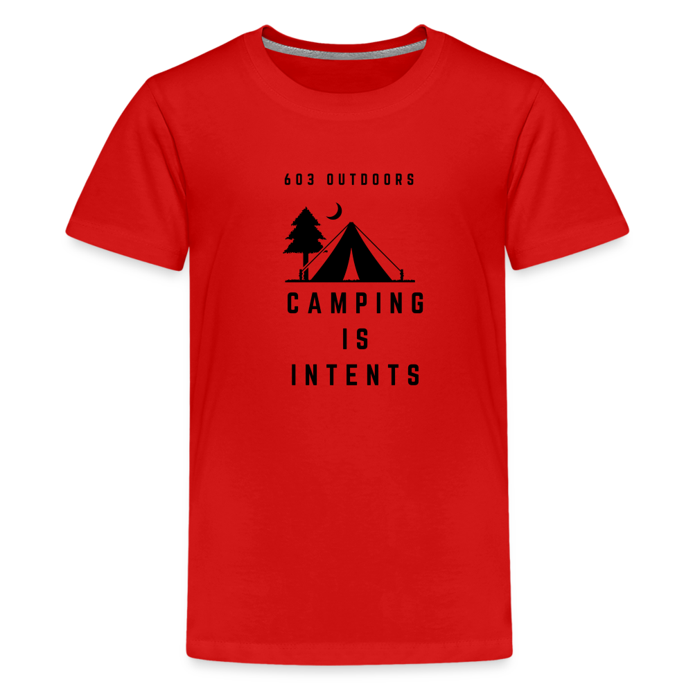 Kids' Camping is Intents T-Shirt - red