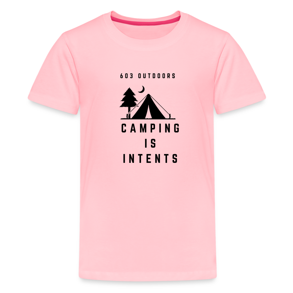 Kids' Camping is Intents T-Shirt - pink