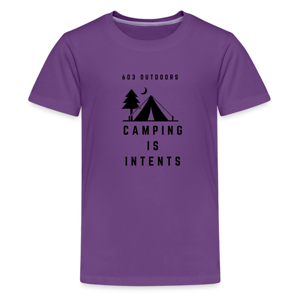 Kids' Camping is Intents T-Shirt - purple