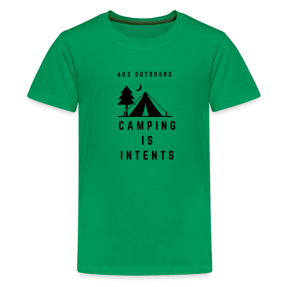 Kids' Camping is Intents T-Shirt - kelly green