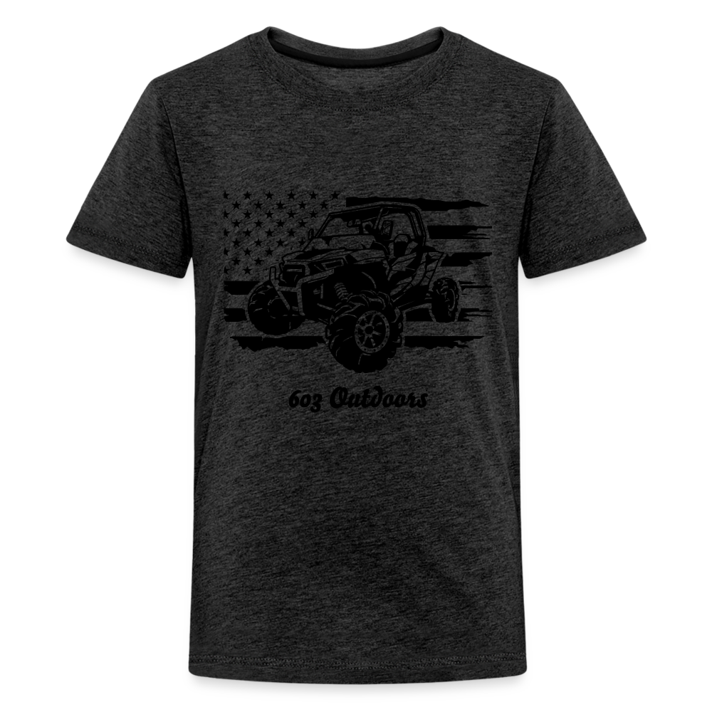 Kids' Side By Side Premium T-Shirt - charcoal grey