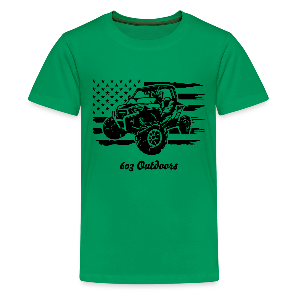 Kids' Side By Side Premium T-Shirt - kelly green