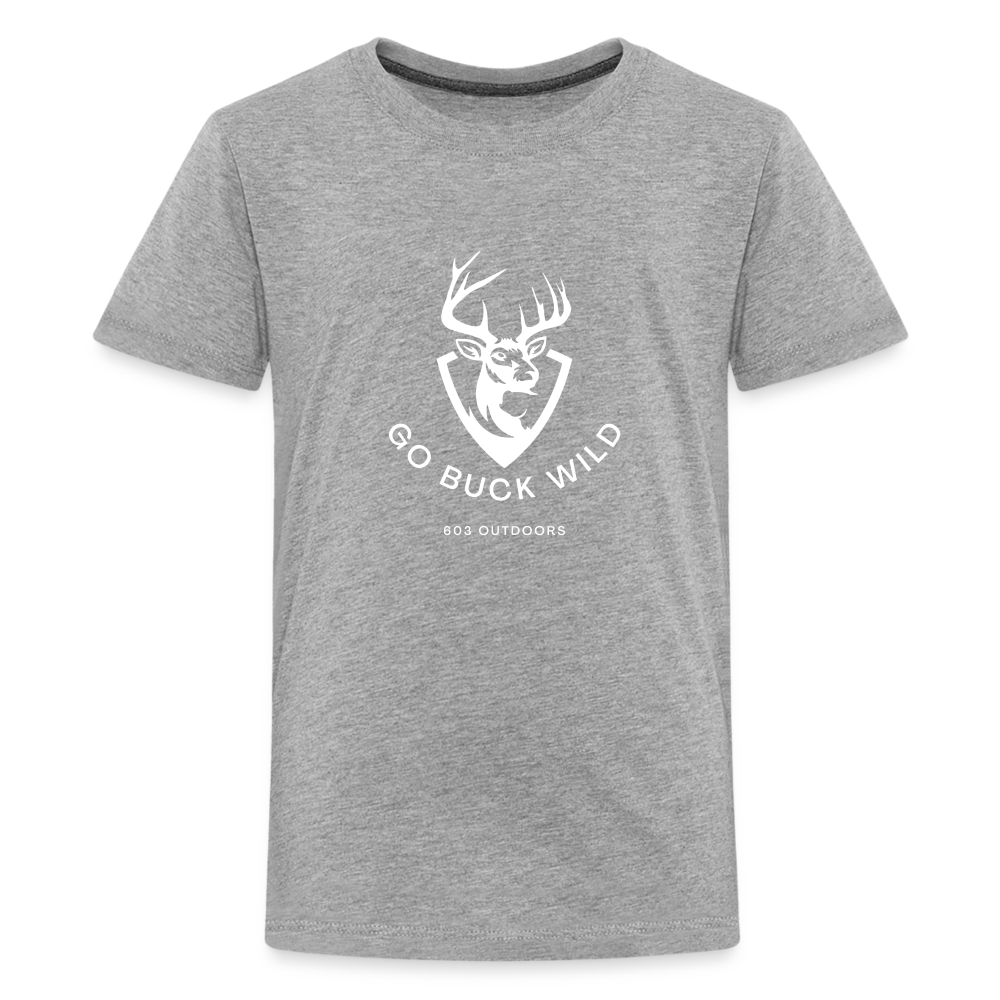 Kids' Premium Buck Wild T-Shirt - heather gray