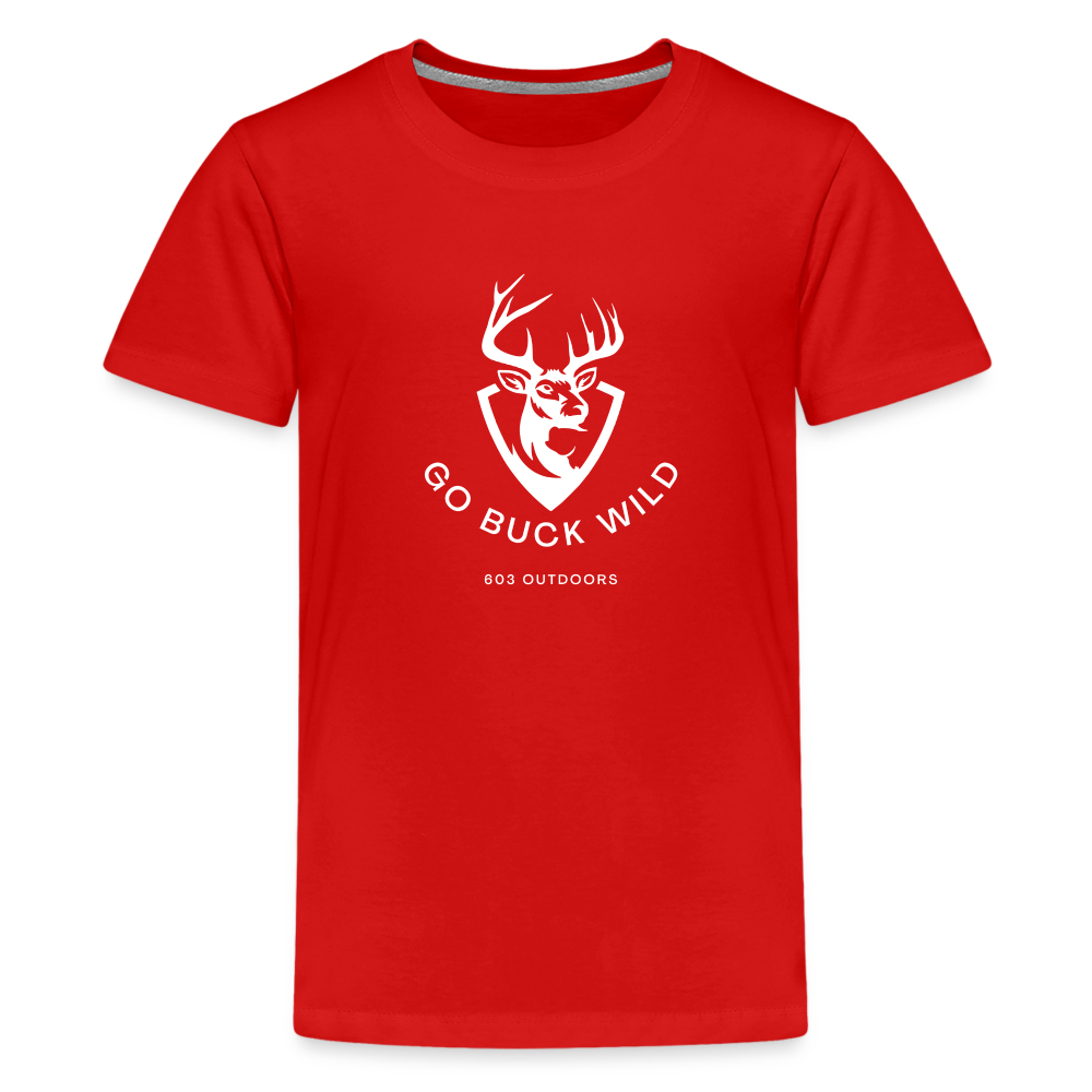 Kids' Premium Buck Wild T-Shirt - red