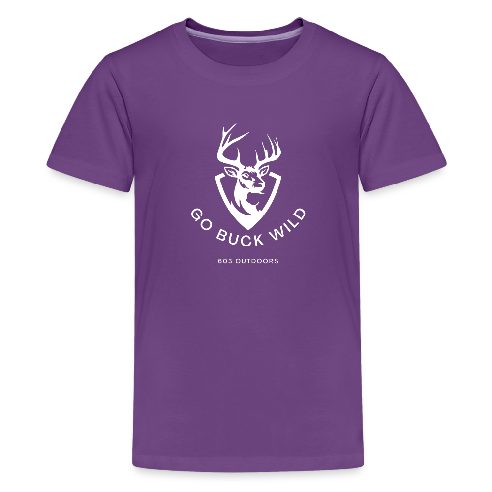 Kids' Premium Buck Wild T-Shirt - purple