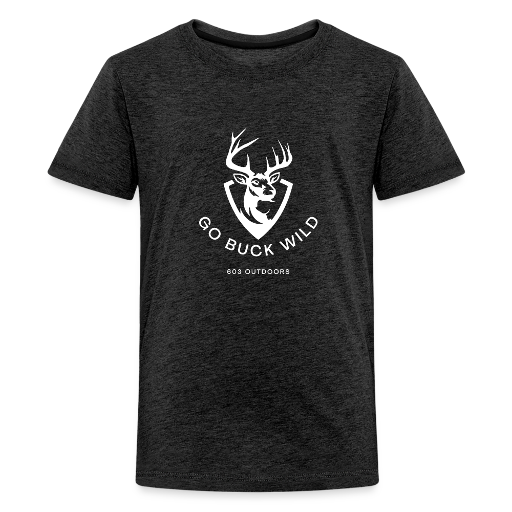 Kids' Premium Buck Wild T-Shirt - charcoal grey