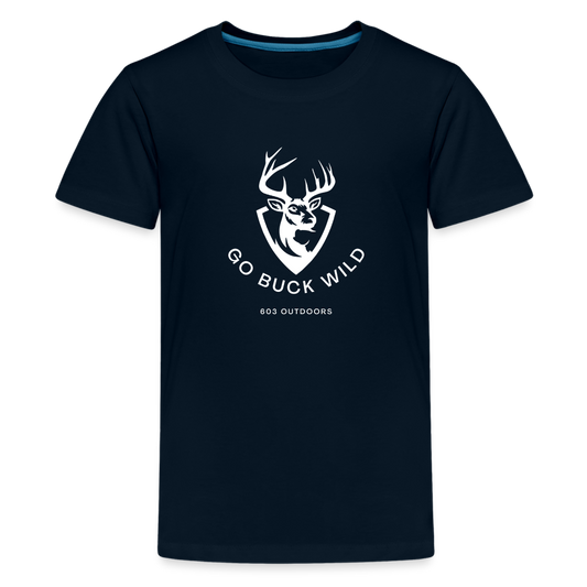 Kids' Premium Buck Wild T-Shirt - deep navy