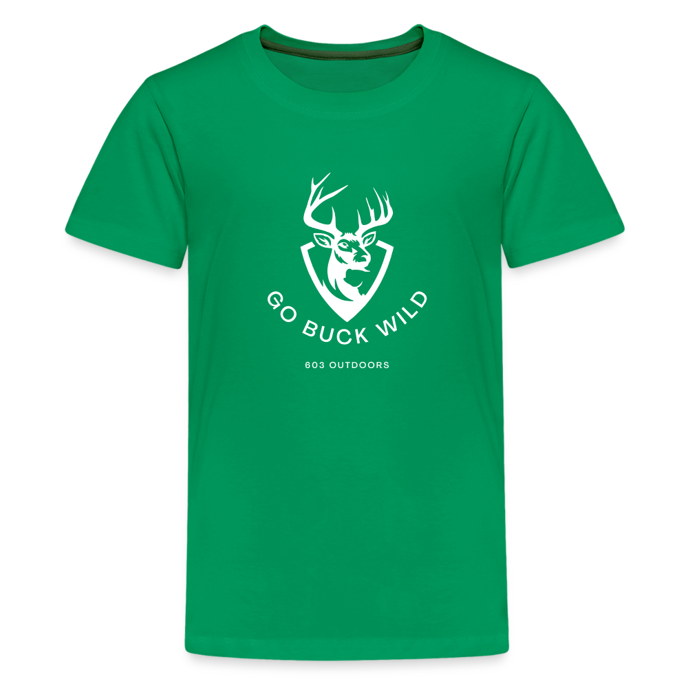 Kids' Premium Buck Wild T-Shirt - kelly green