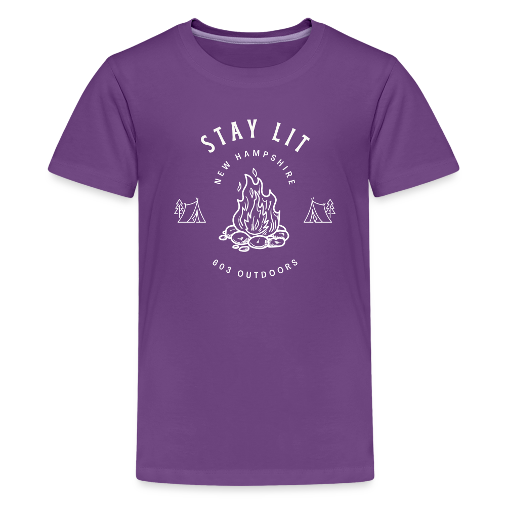 Kids' Premium Campfire T-Shirt - purple