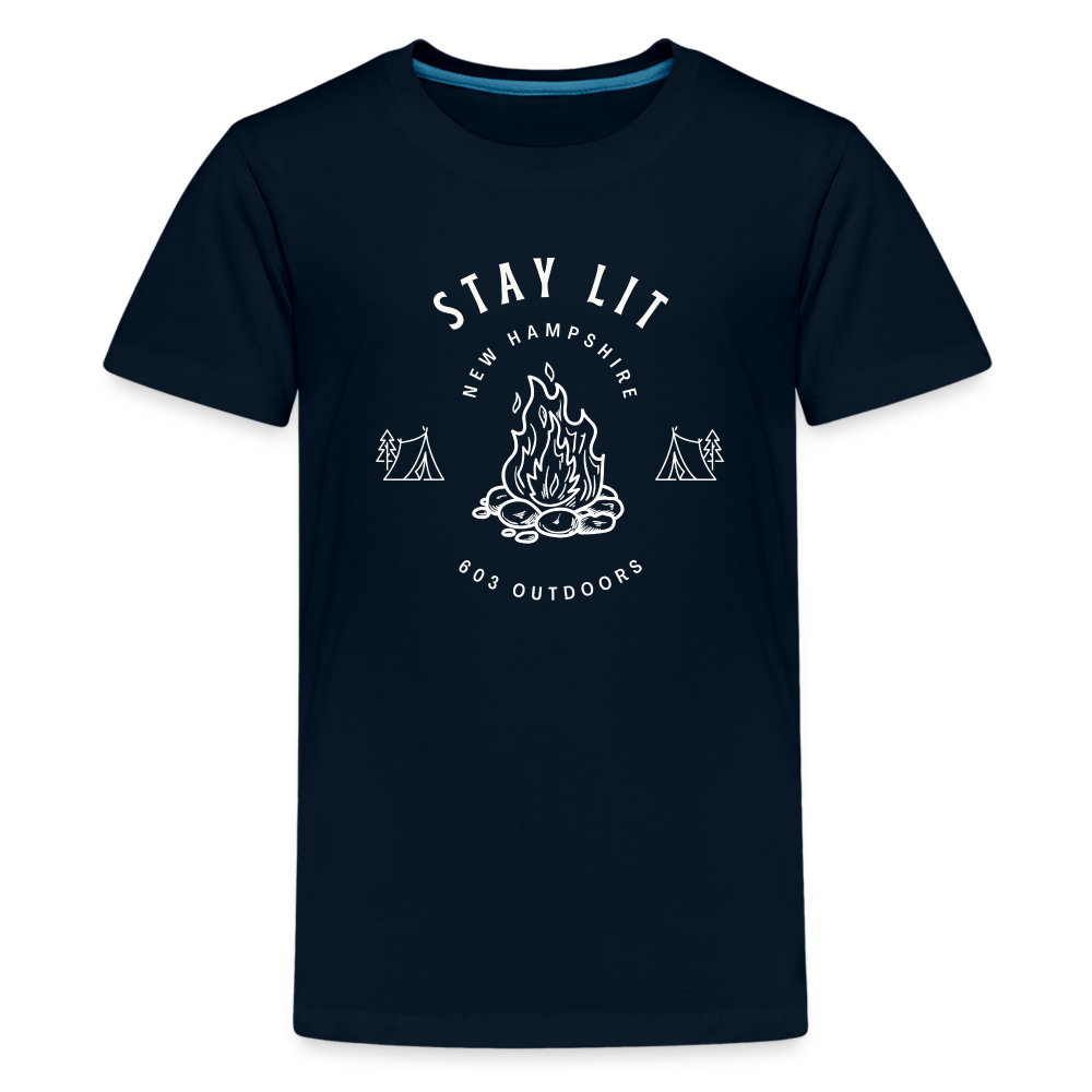 Kids' Premium Campfire T-Shirt - deep navy