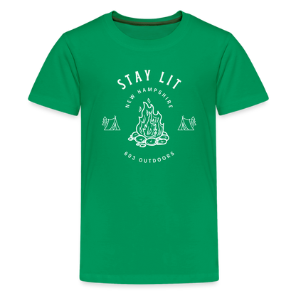 Kids' Premium Campfire T-Shirt - kelly green