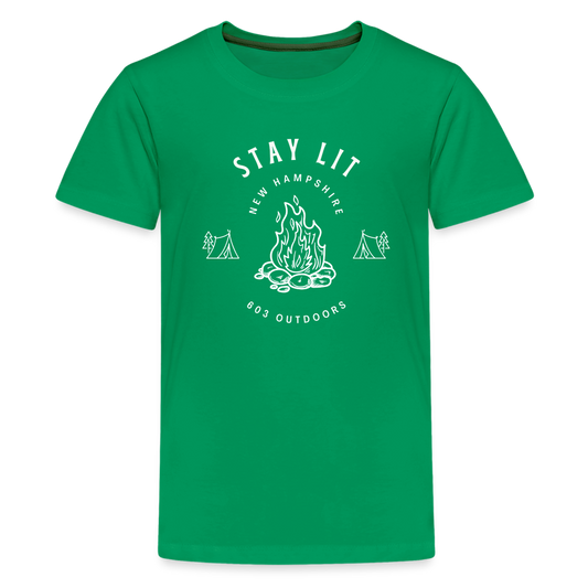 Kids' Premium Campfire T-Shirt - kelly green