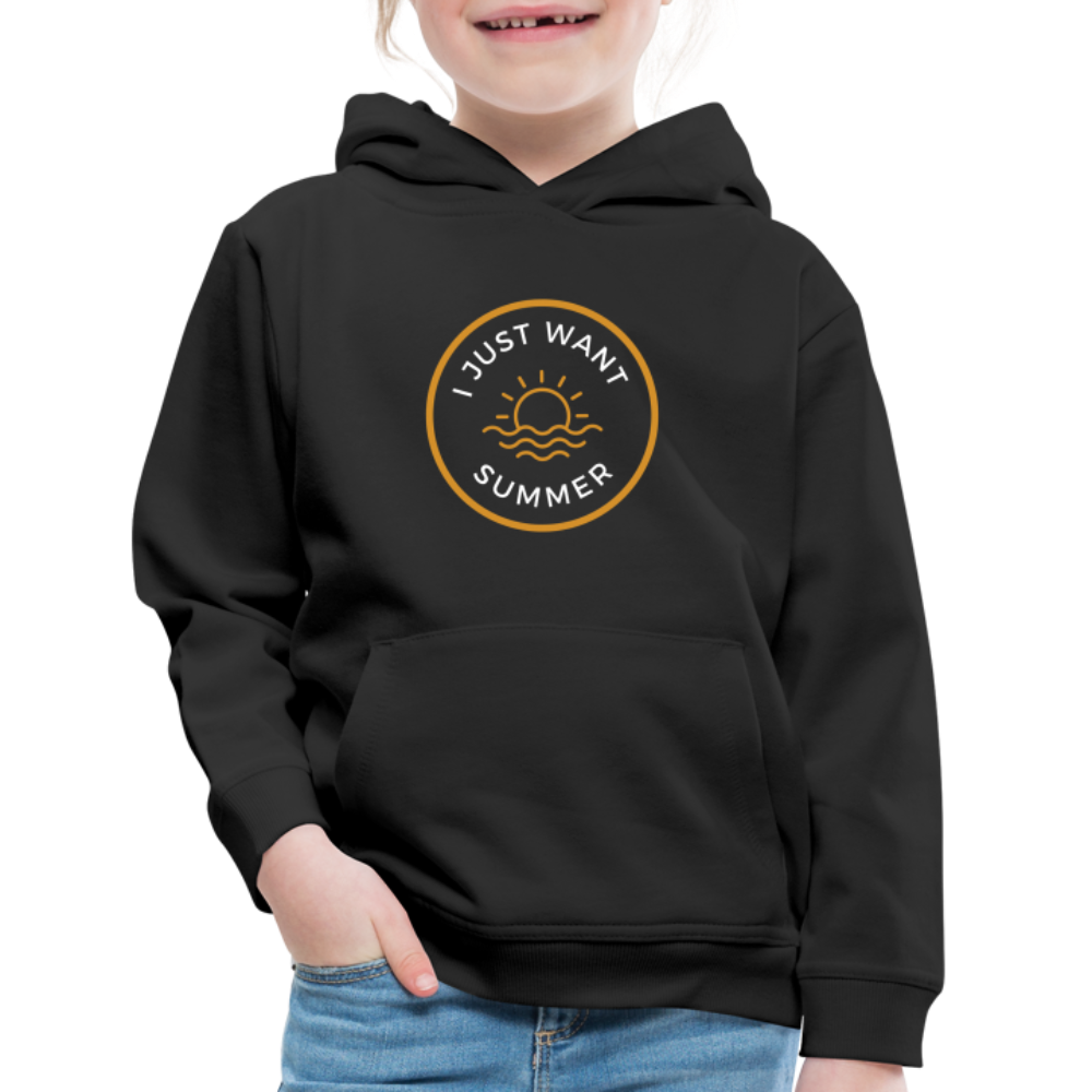 Kids‘ Premium Summer Hoodie - black