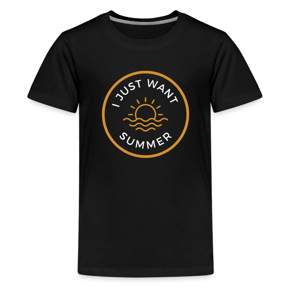 Kids' Premium Summer T-Shirt - black