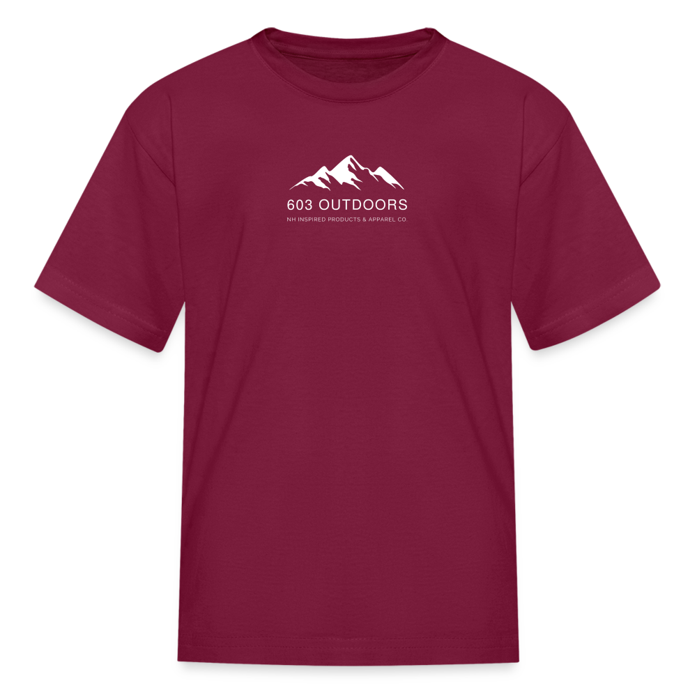 Kids' Mountains T-Shirt - burgundy