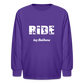 Kids' Snowboard Ride Long Sleeve T-Shirt - dark purple