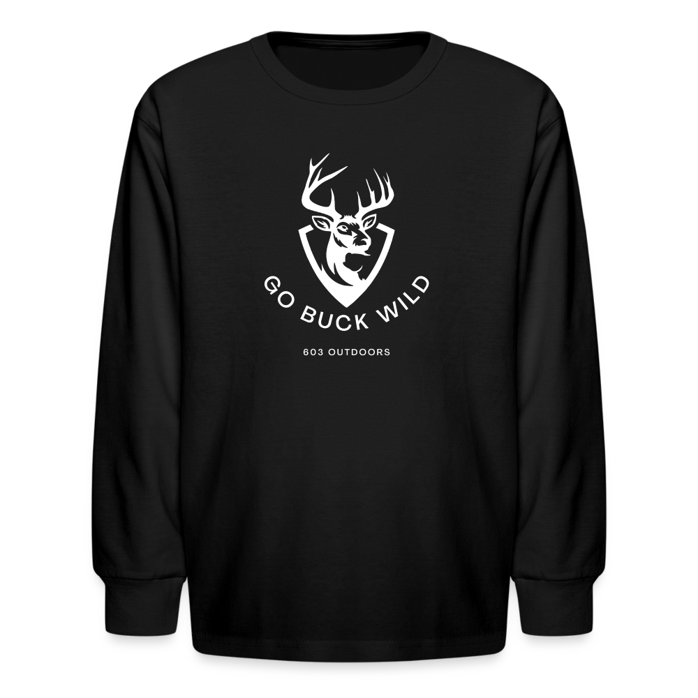 Kids' Buck Wild Long Sleeve T-Shirt - black