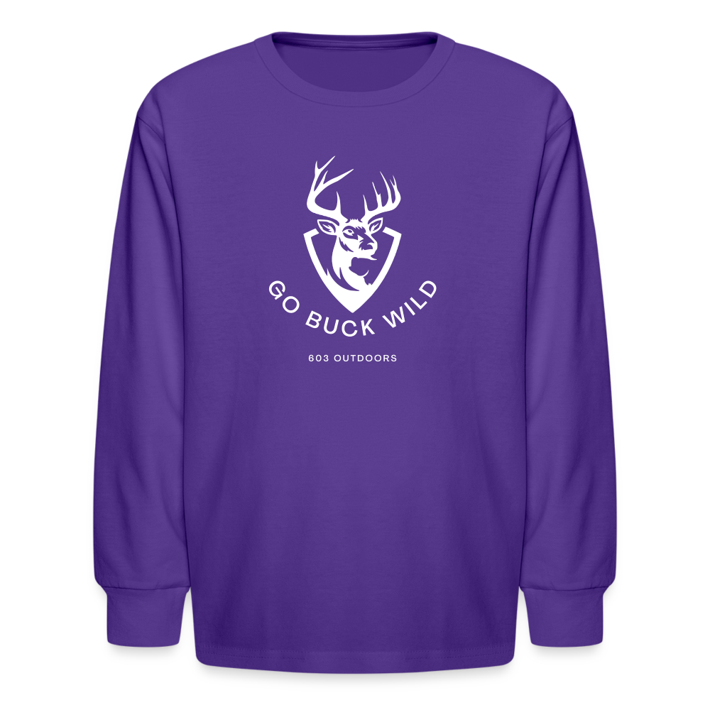 Kids' Buck Wild Long Sleeve T-Shirt - dark purple