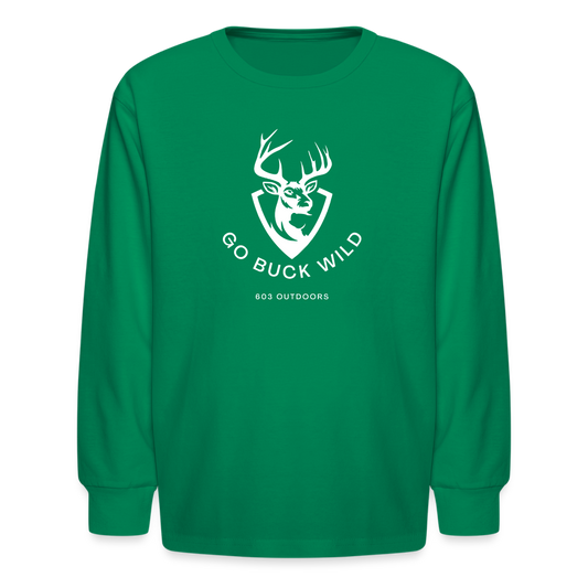 Kids' Buck Wild Long Sleeve T-Shirt - kelly green