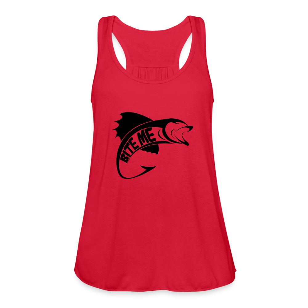 Bite Me Flowy Tank Top - red