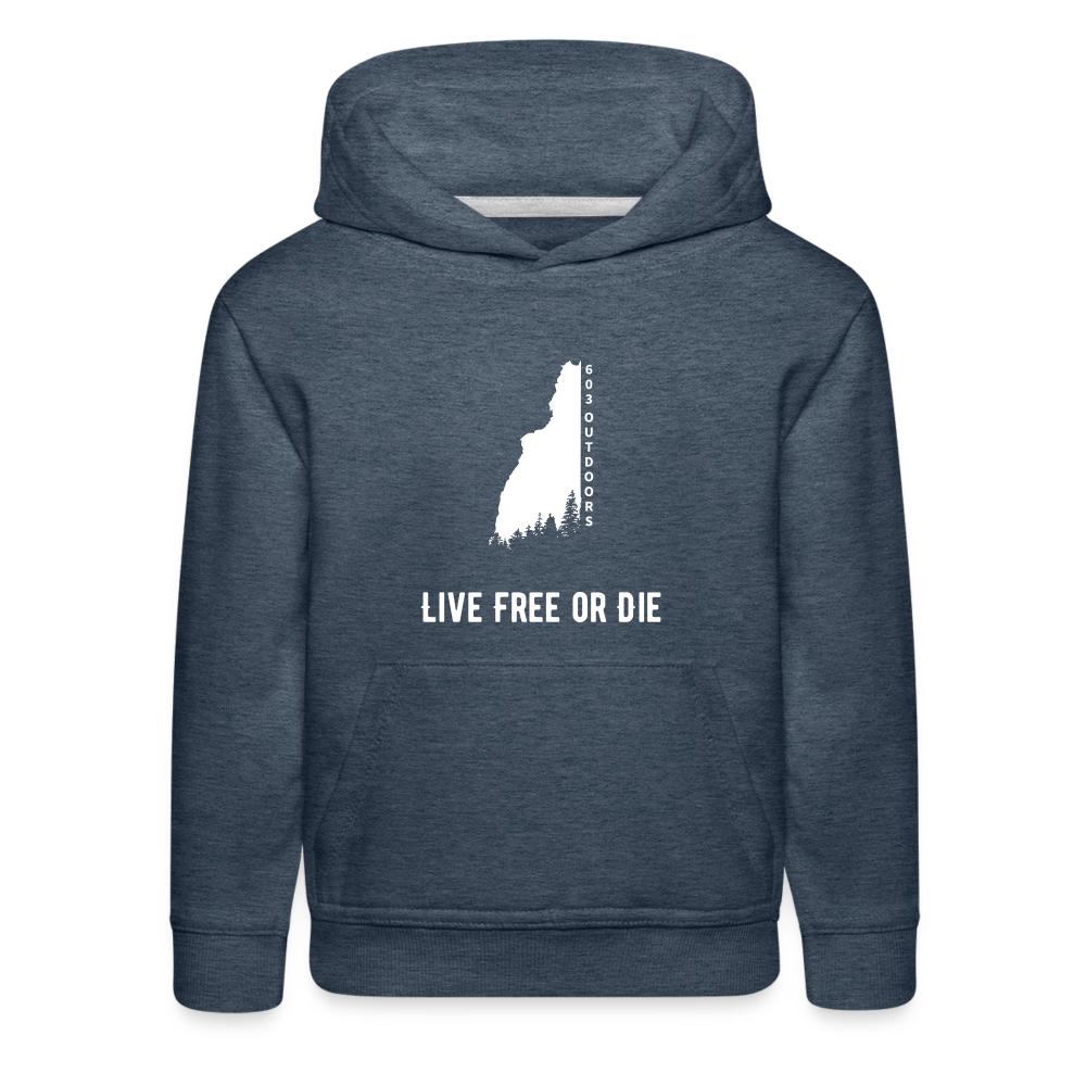 Kids‘ LFOD Premium Hoodie - heather denim