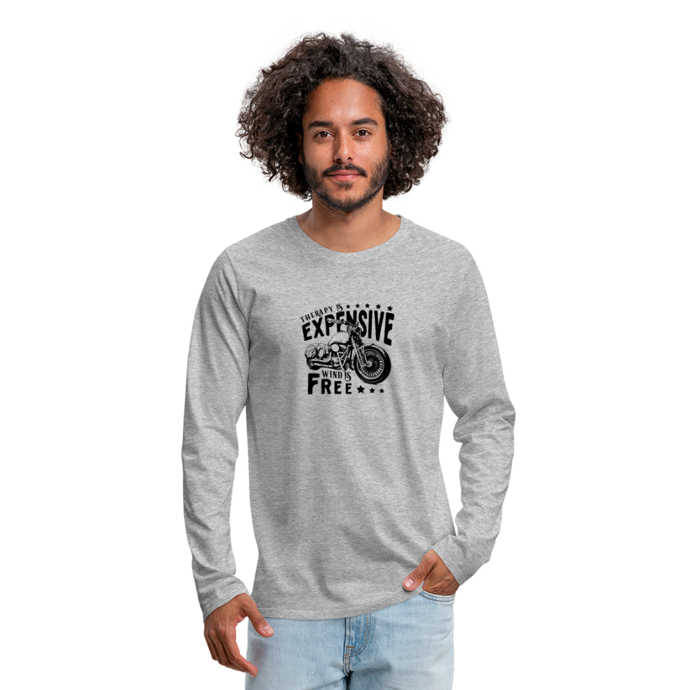 Therapy Premium Long Sleeve T-Shirt - heather gray