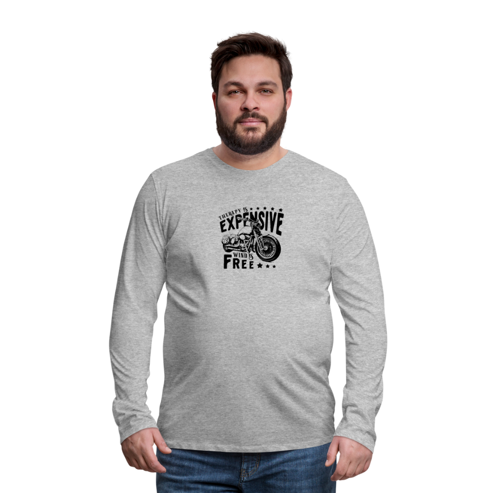 Therapy Premium Long Sleeve T-Shirt - heather gray