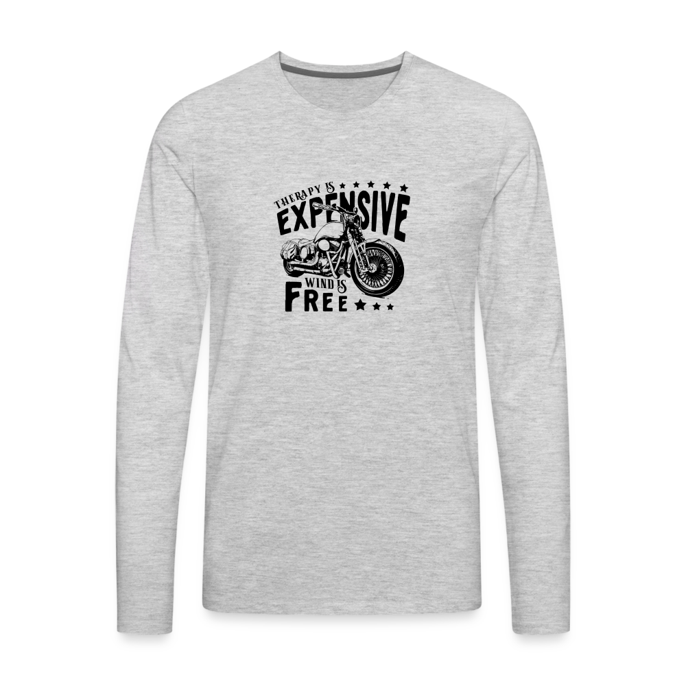 Therapy Premium Long Sleeve T-Shirt - heather gray