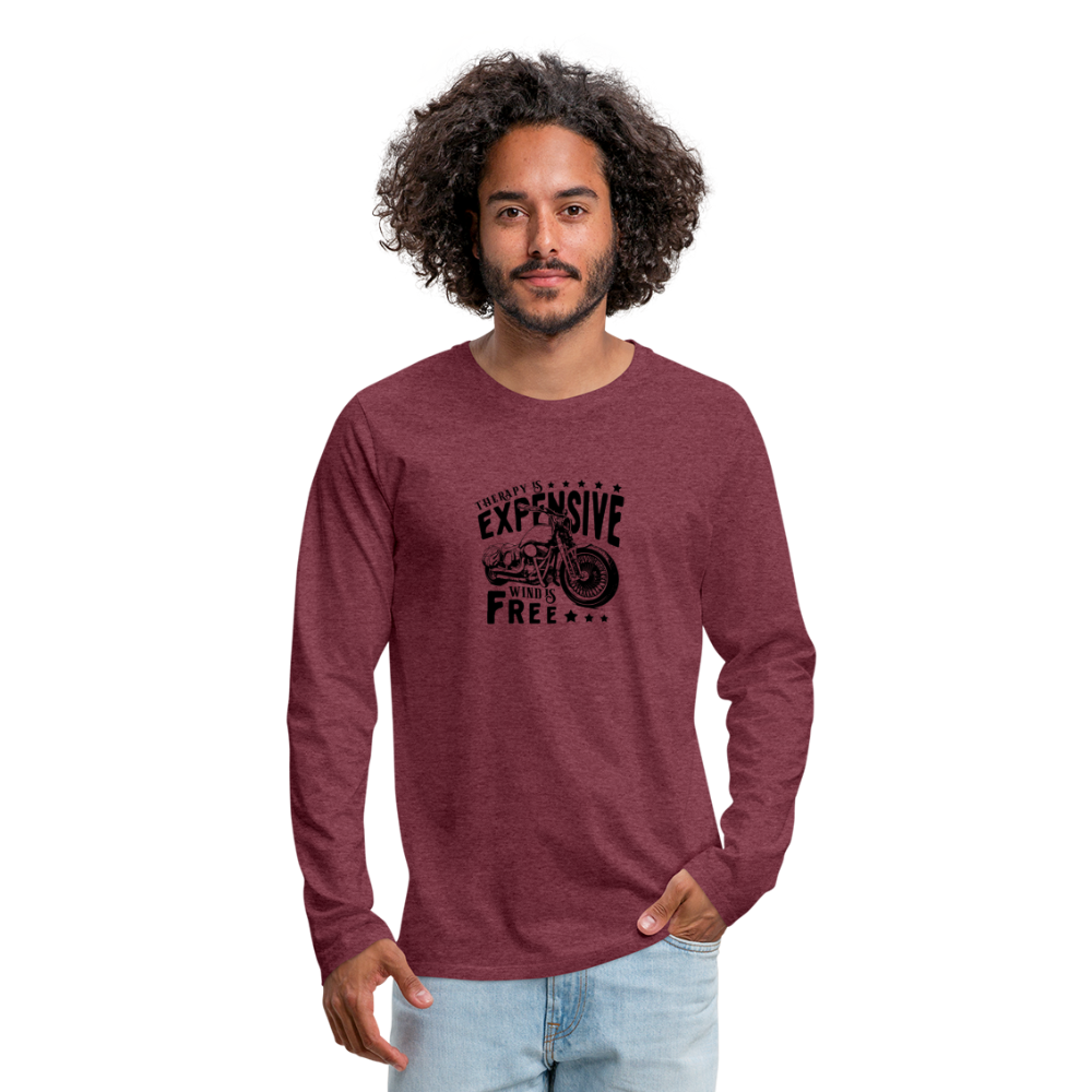 Therapy Premium Long Sleeve T-Shirt - heather burgundy