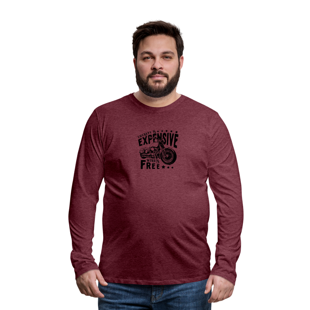 Therapy Premium Long Sleeve T-Shirt - heather burgundy