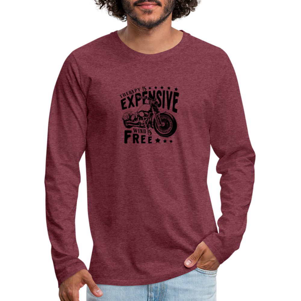 Therapy Premium Long Sleeve T-Shirt - heather burgundy